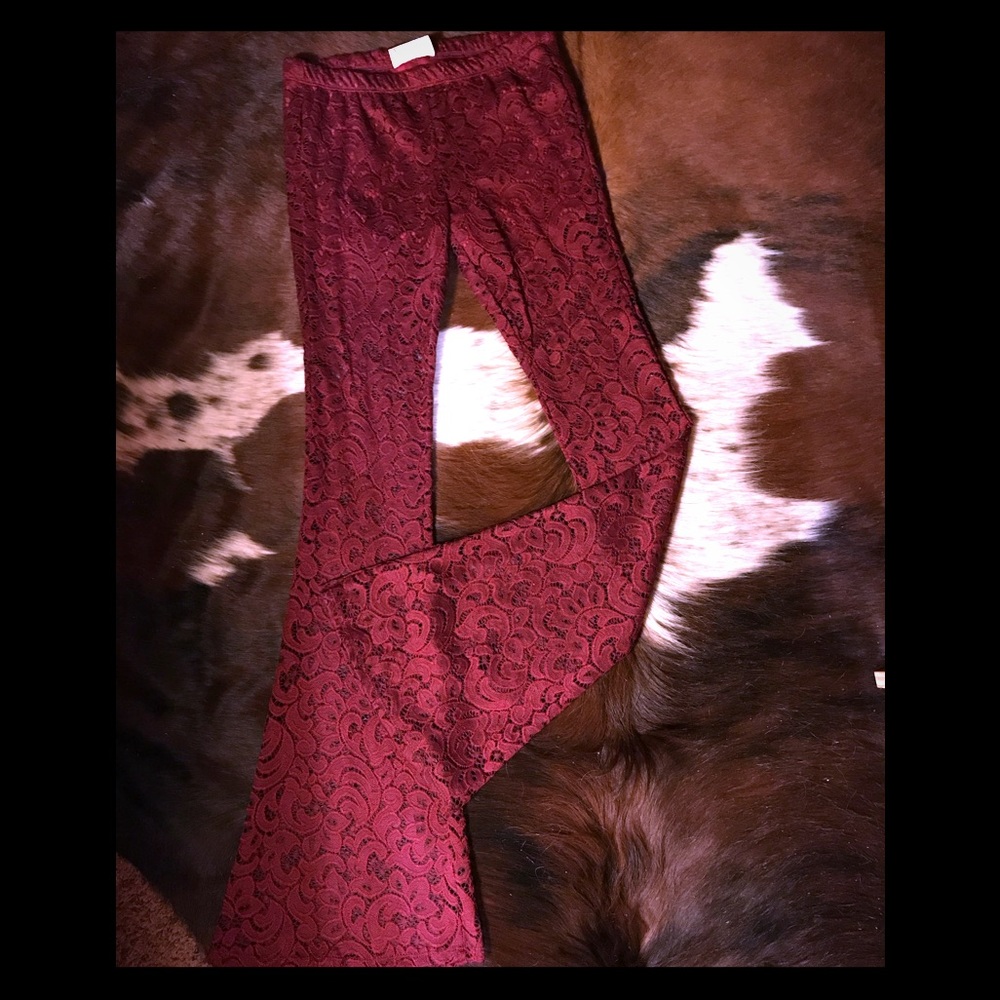Maroon Lace Bells